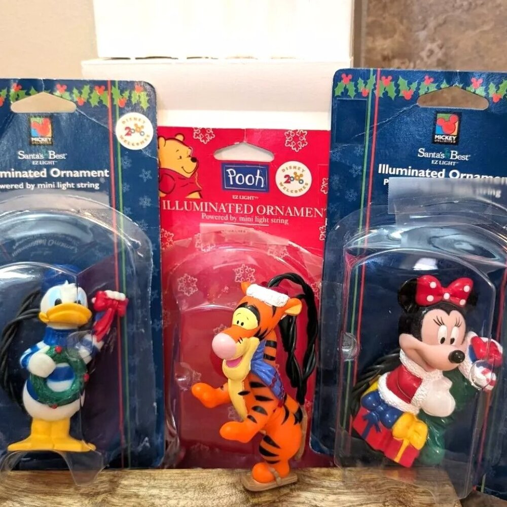 Disney Vintage Santas Best Christmas Ornament Lot